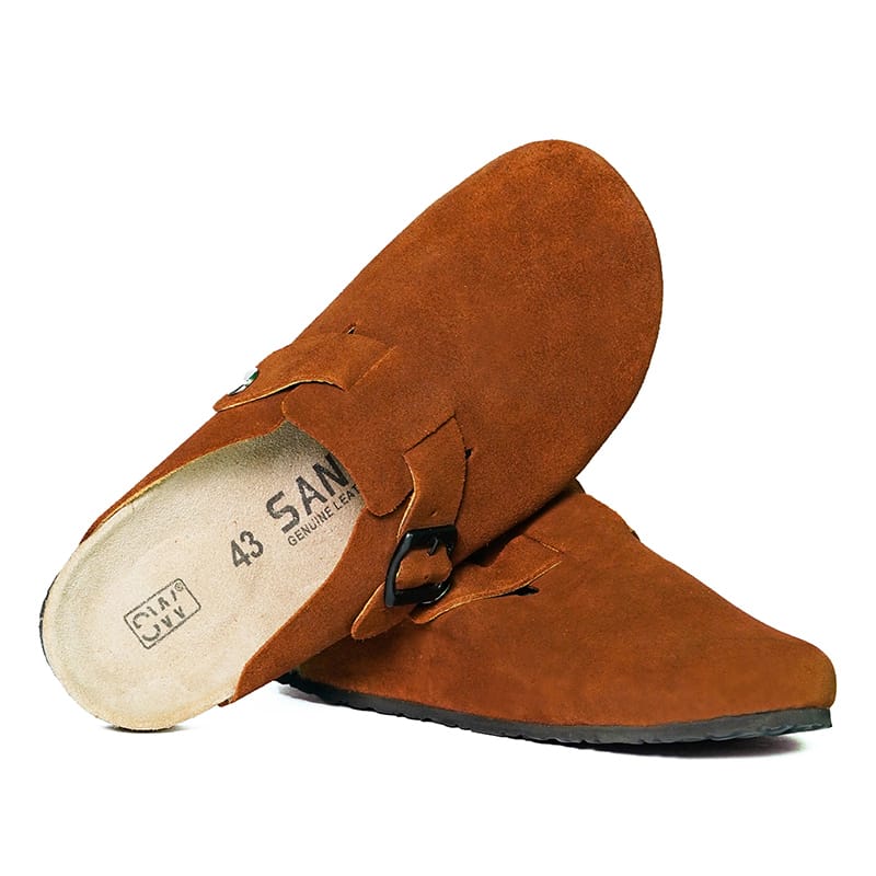 Tan Leather Clog - Image 2