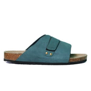 Teal Leather Slide