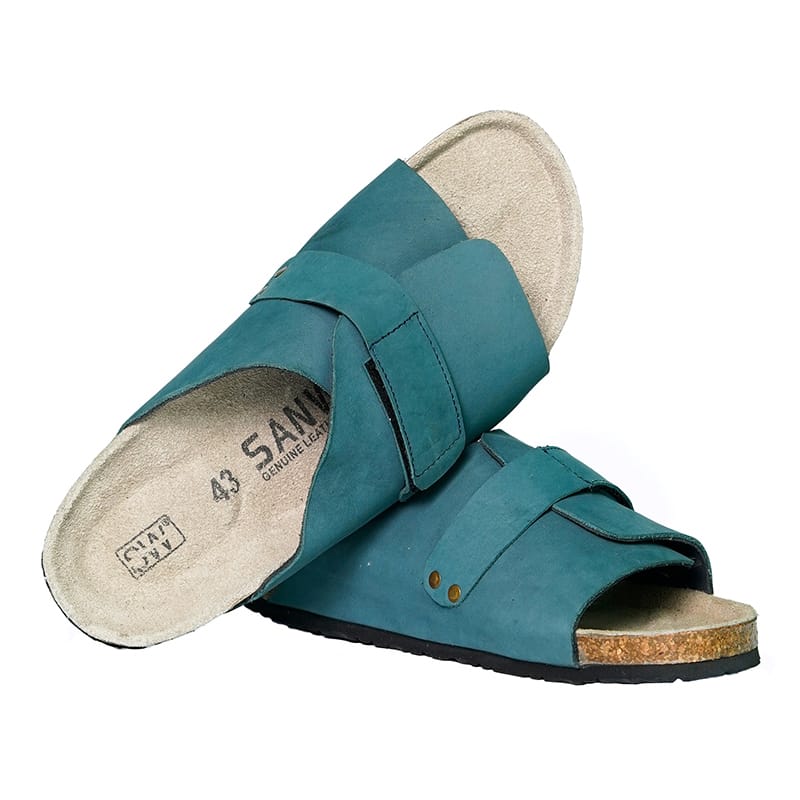Teal Leather Slide - Image 2