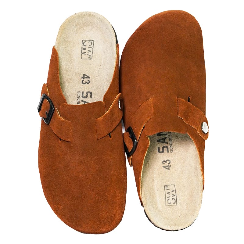 Tan Leather Clog - Image 5