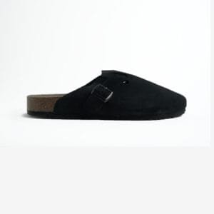 Black Leather Clog