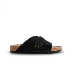 Black Leather Slide