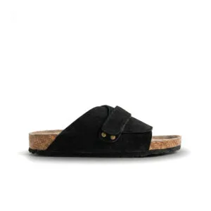 Black Leather Slide