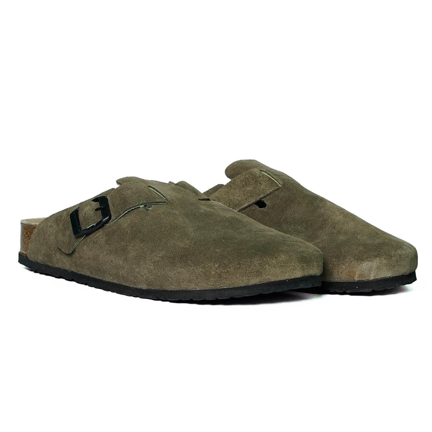 Olive Leather Clog - Image 3