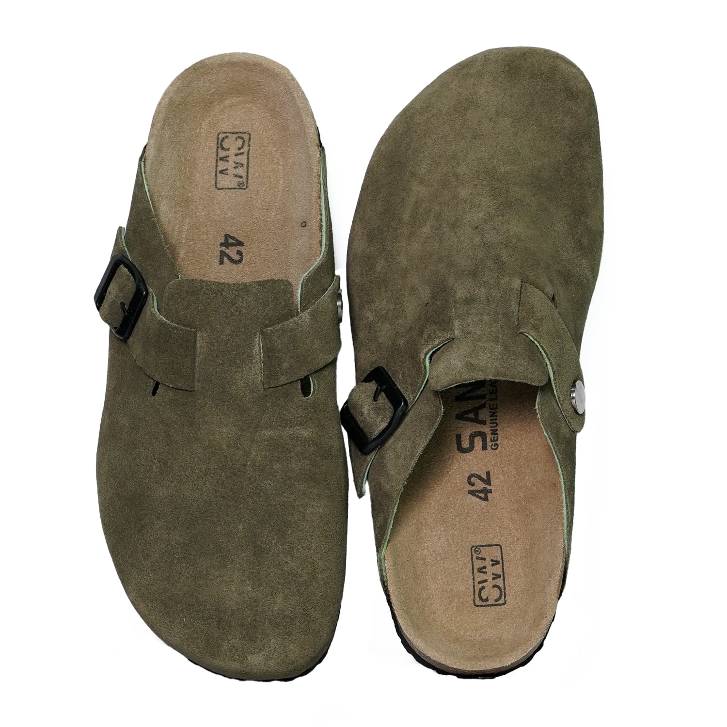 Olive Leather Clog - Image 5