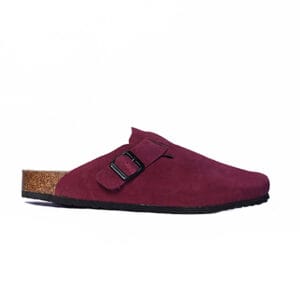 Wine Leather Clog