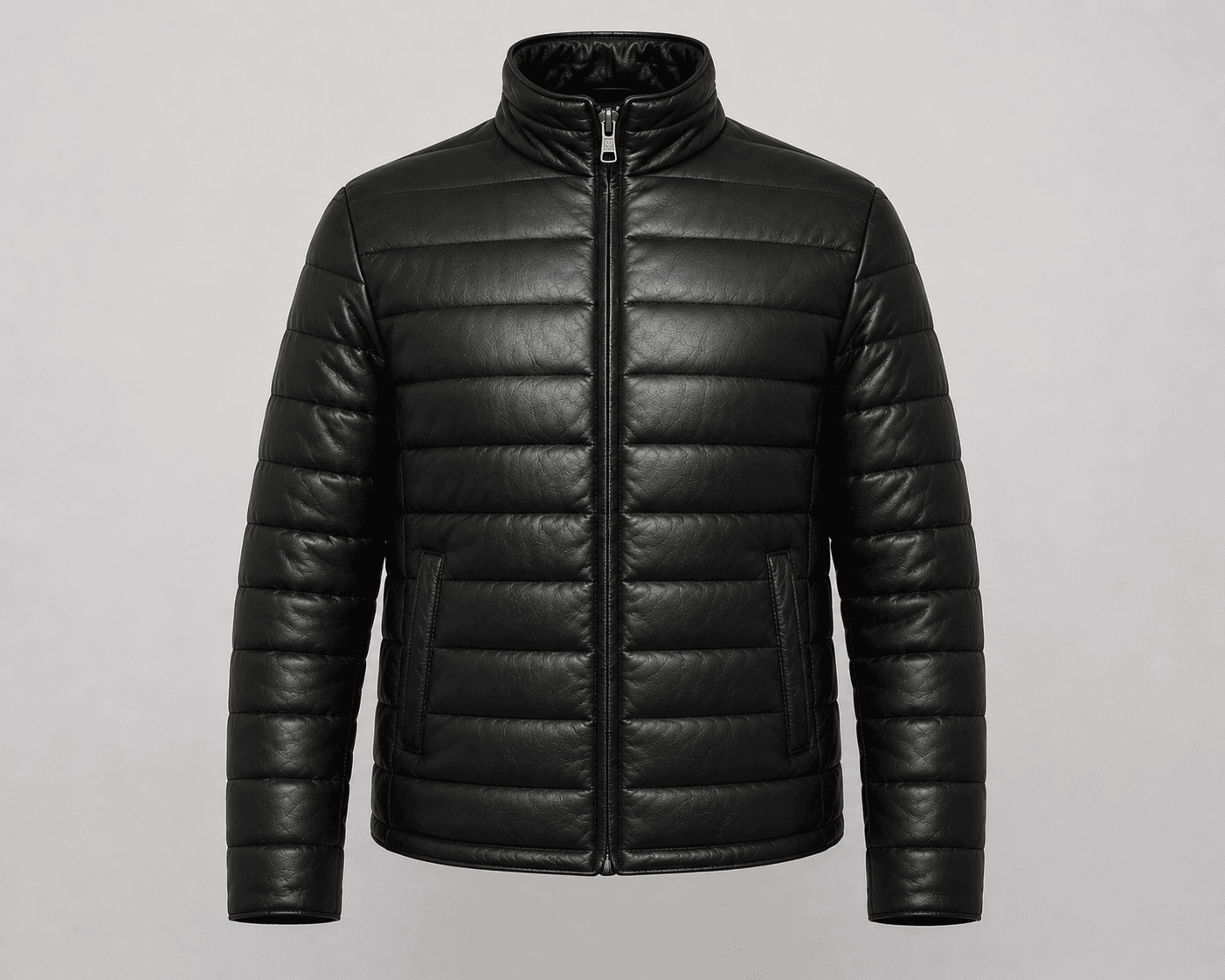 Puffer Lamb Leather Jacket