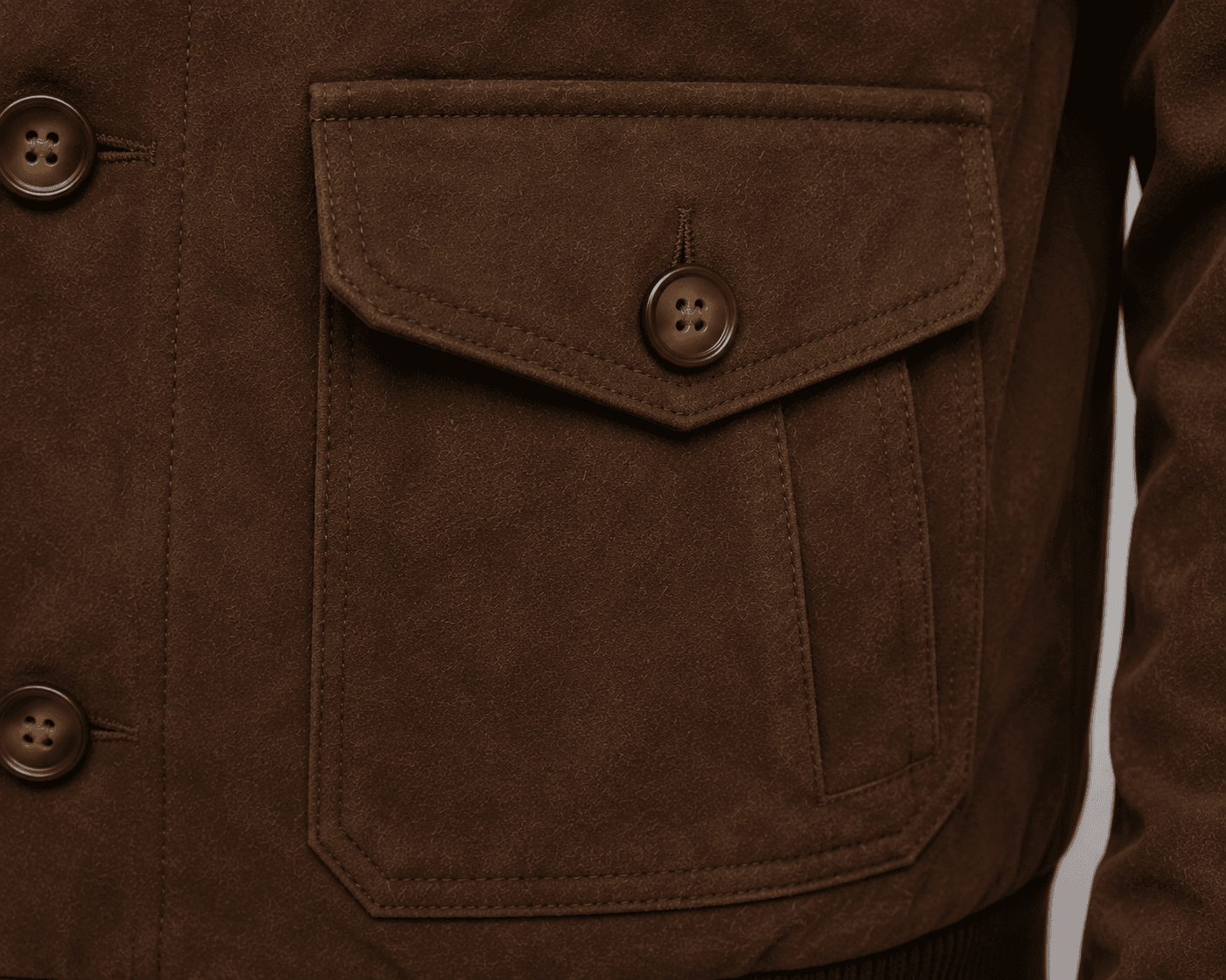 Suede leather bomber jacket - Image 5