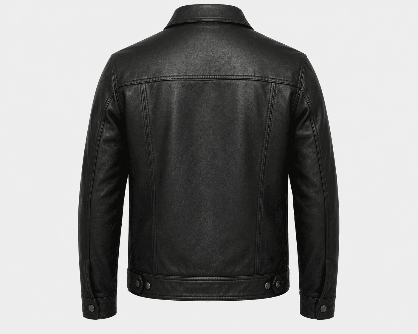 Trucker Lamb Leather Jacket - Image 3