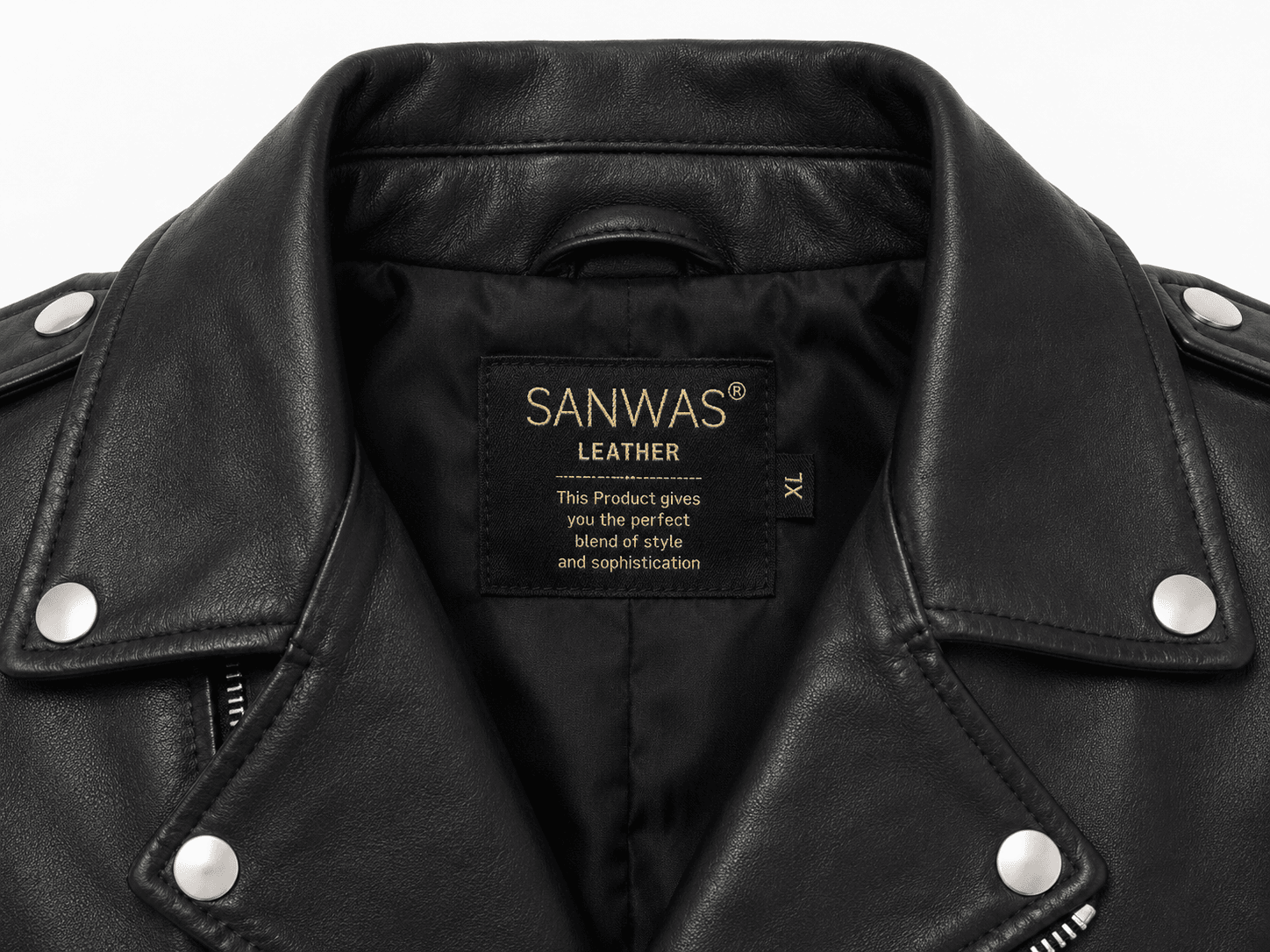 Motor Bike Lamb Leather Jacket - Image 4