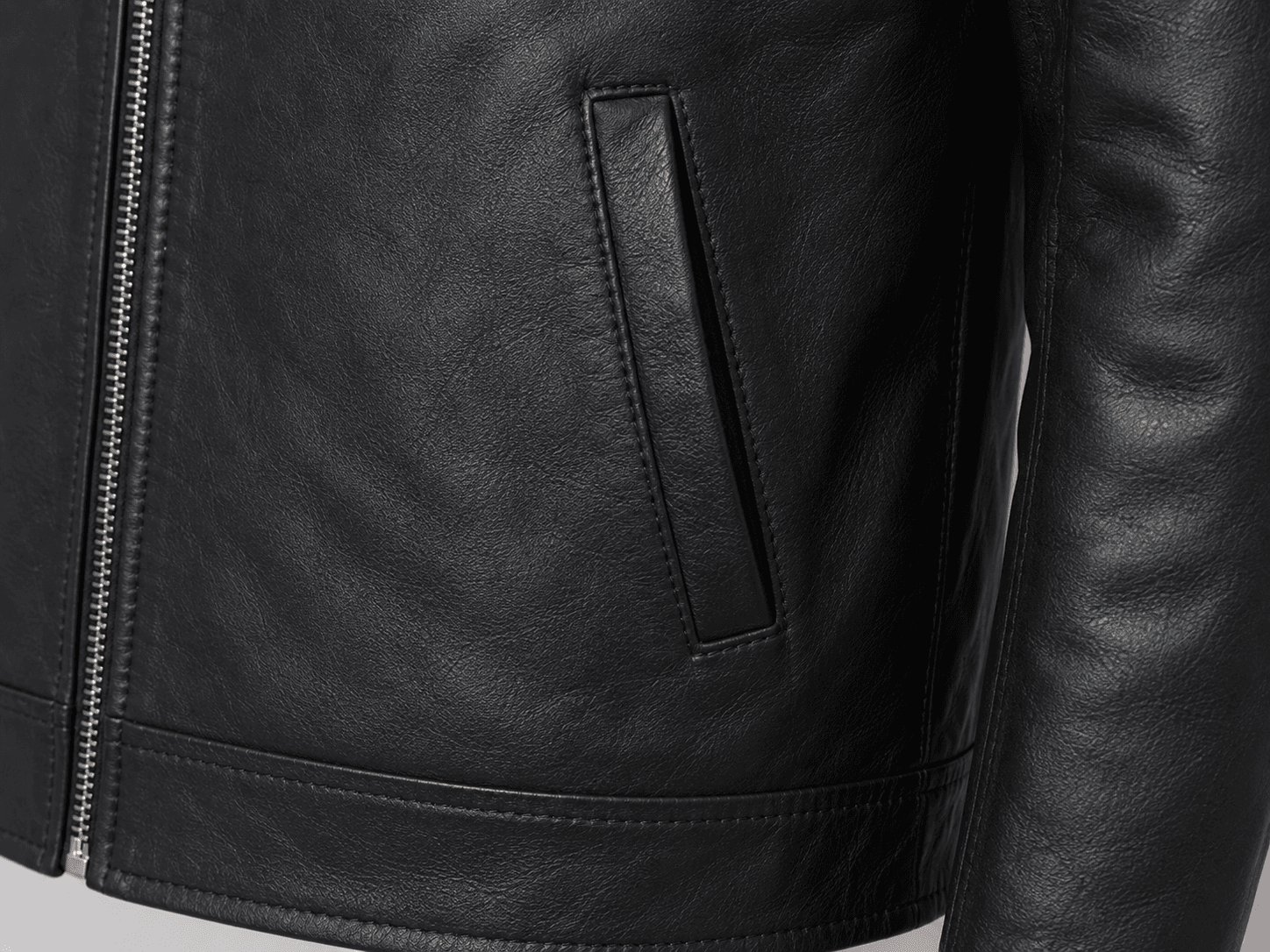 Phantom Collar Lamb Leather Jacket - Image 5