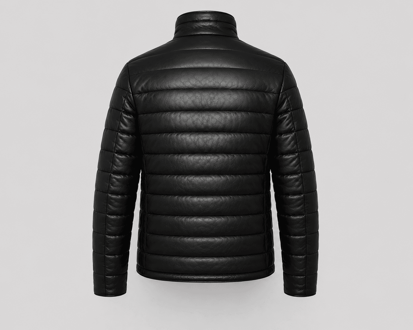 Puffer Lamb Leather Jacket - Image 3