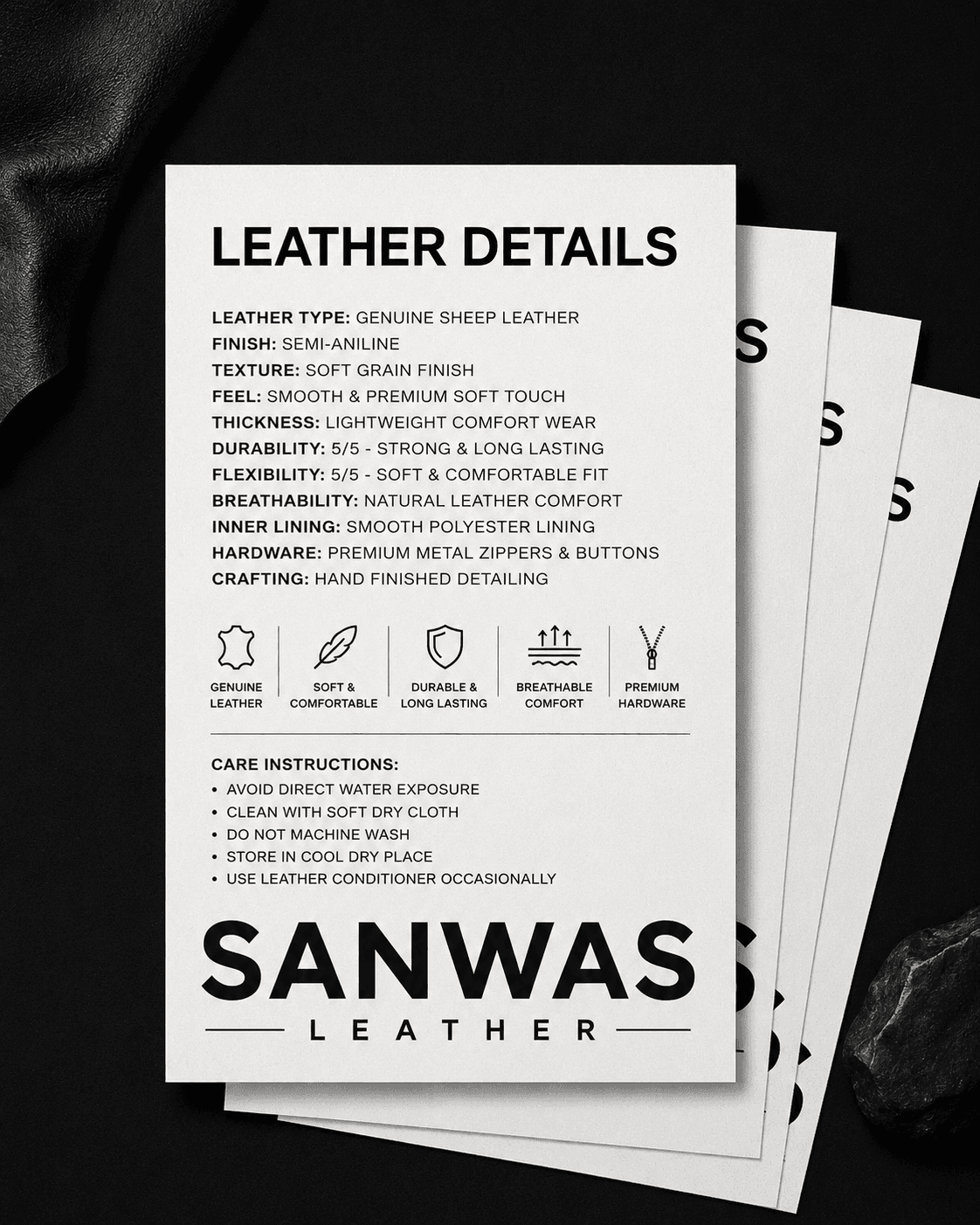 Puffer Lamb Leather Jacket - Image 6