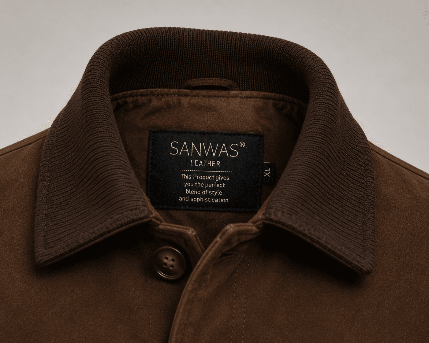 Suede leather bomber jacket - Image 4