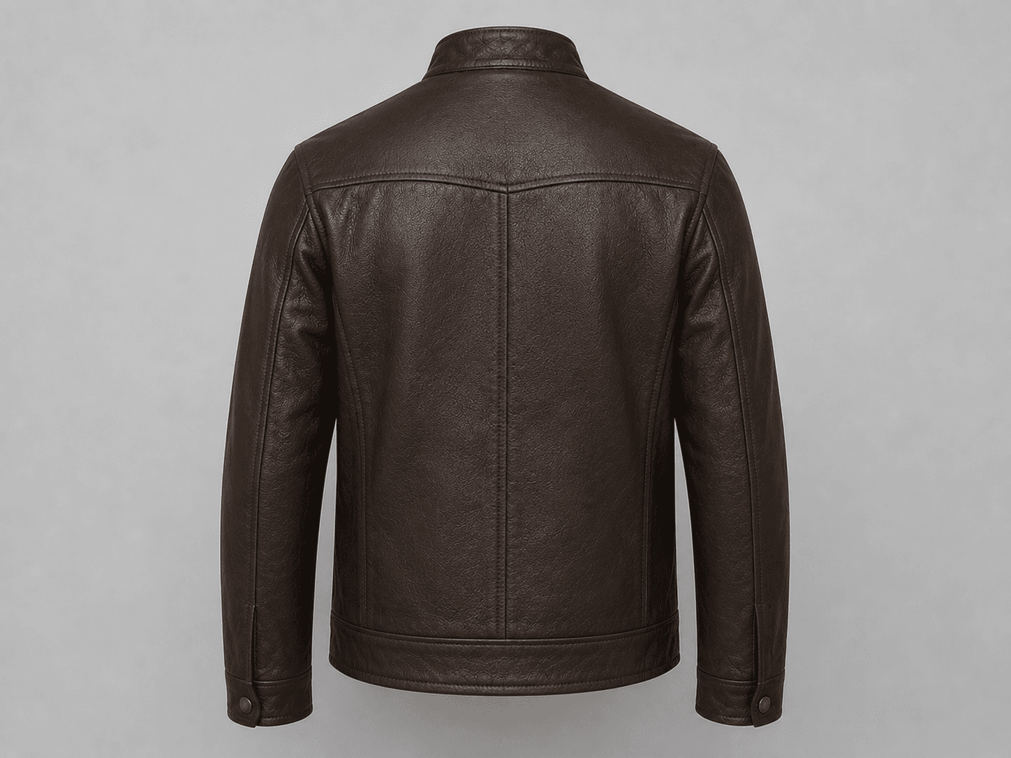Double Zipper Lamb Leather Jacket - Image 3