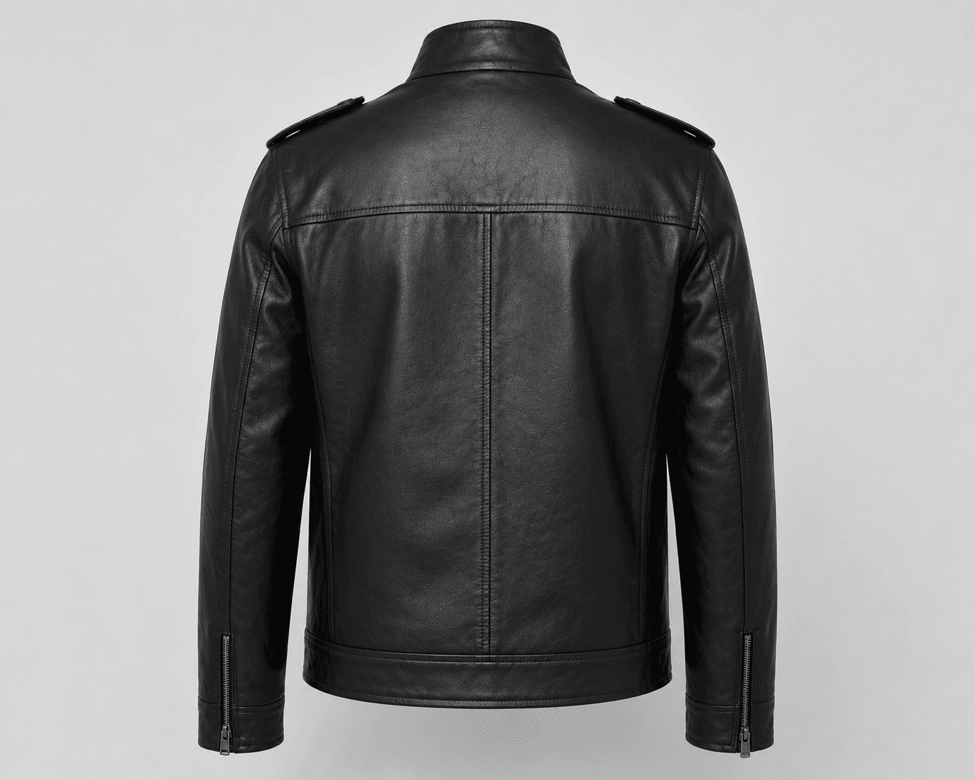 Phantom Collar Lamb Leather Jacket - Image 3
