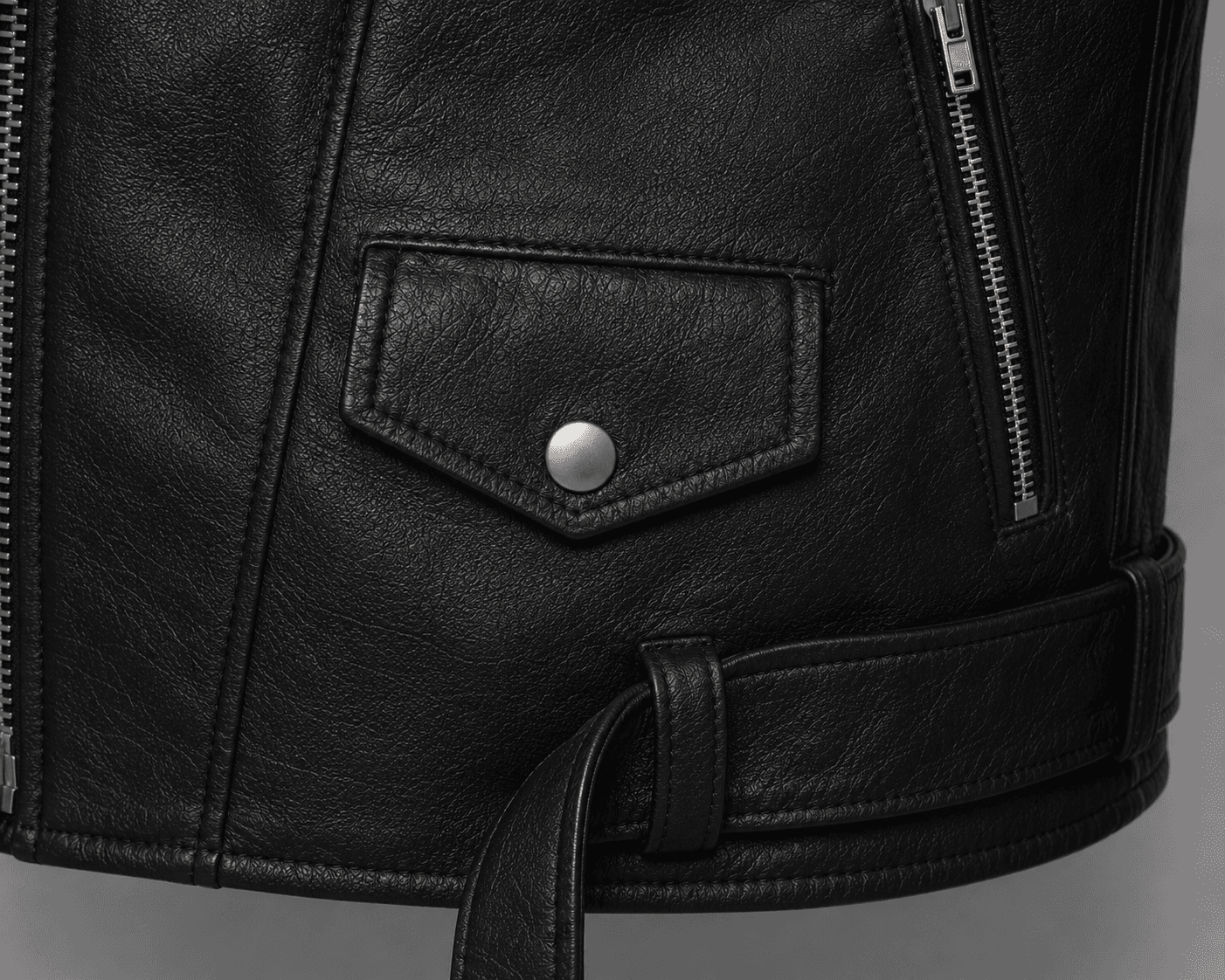 MotorBike Lamb Leather Jacket - Image 5