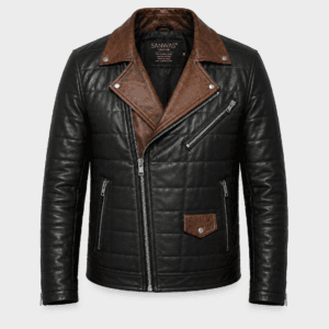 Quilted Biker Lamb Leather Jacket