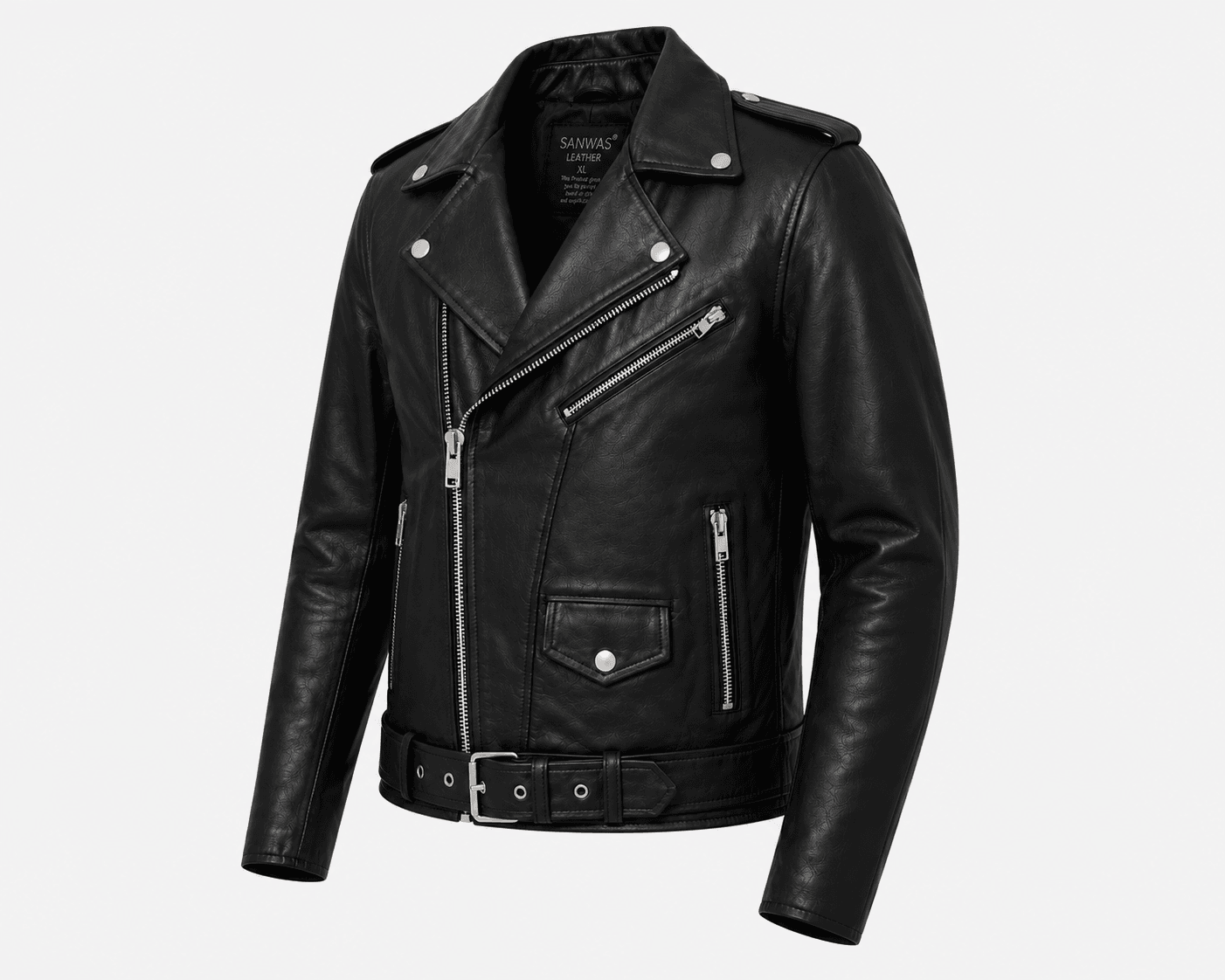 Motor Bike Lamb Leather Jacket - Image 2