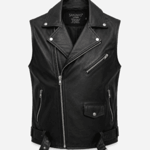 Half MotorBike Lamb Leather Jacket