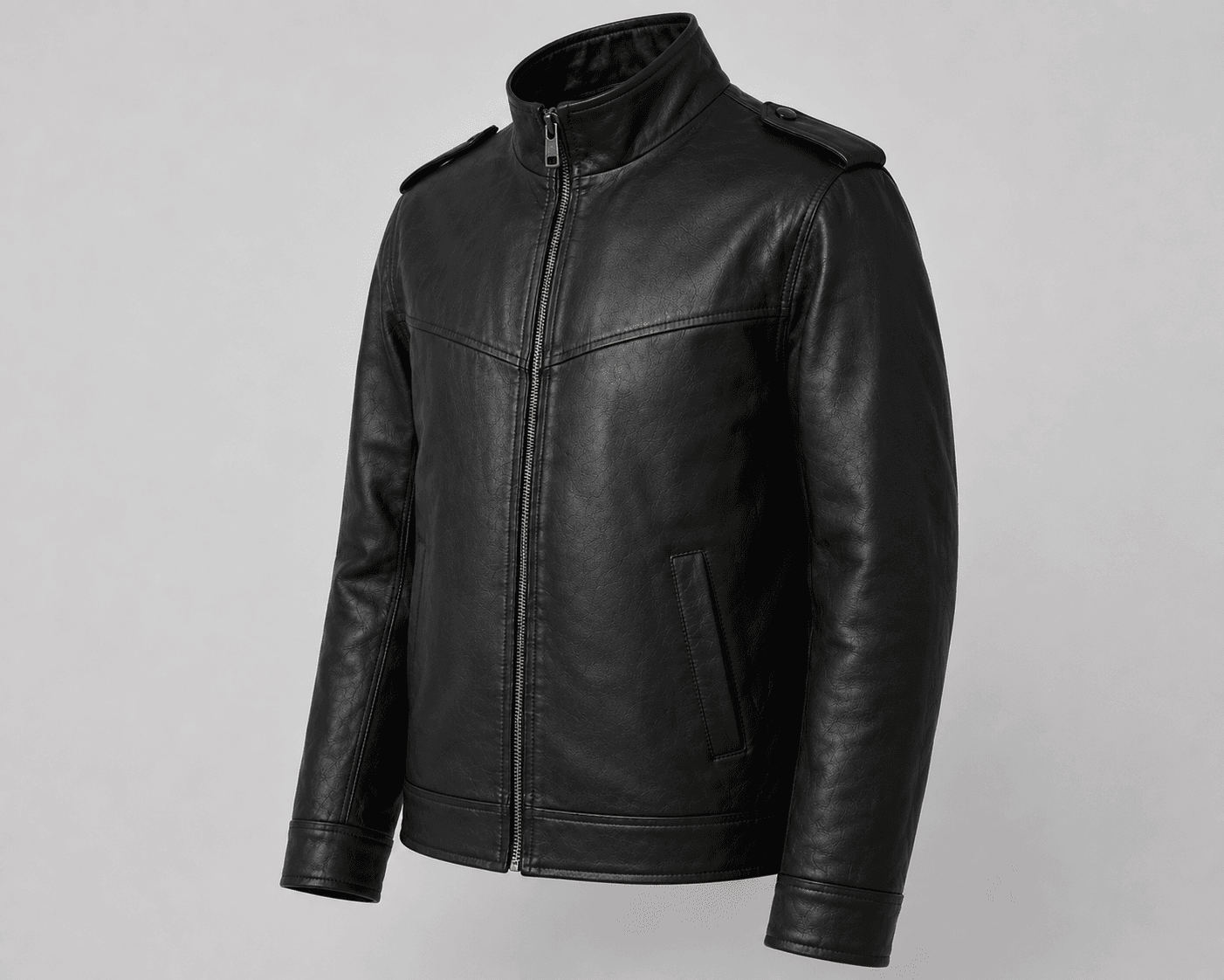 Phantom Collar Lamb Leather Jacket - Image 2
