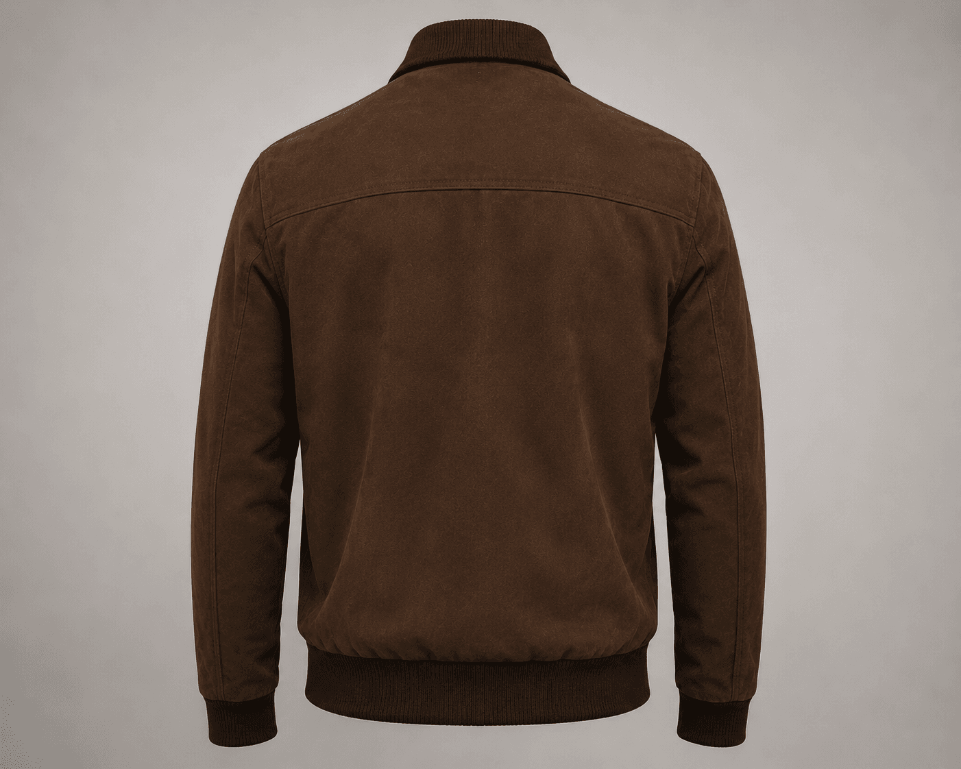 Suede leather bomber jacket - Image 3