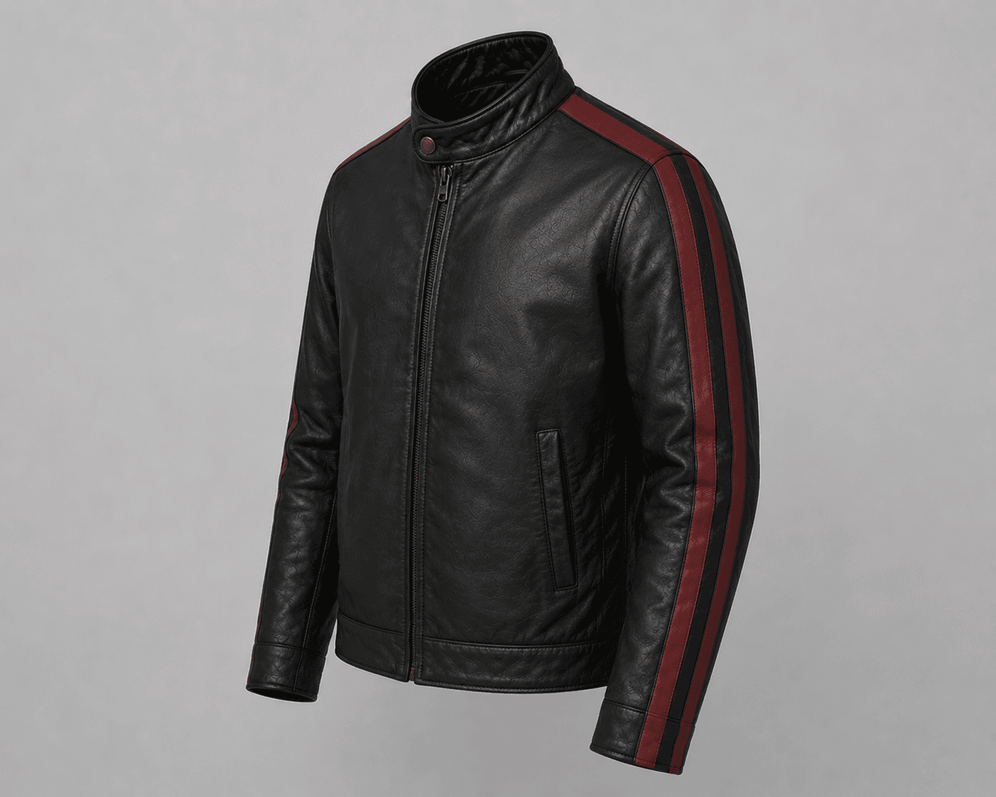 Racer Lamb Leather Jacket - Image 2