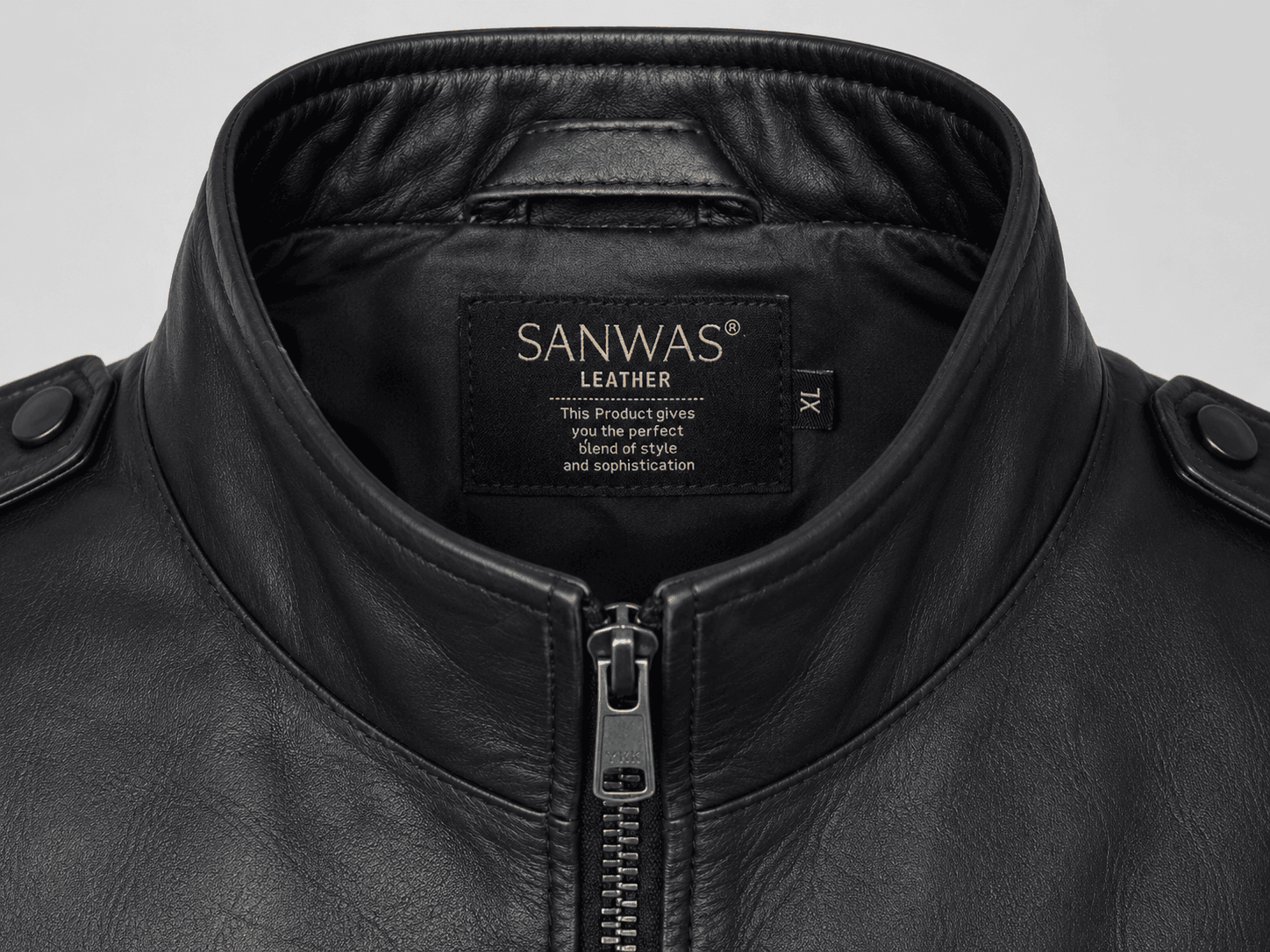 Phantom Collar Lamb Leather Jacket - Image 4
