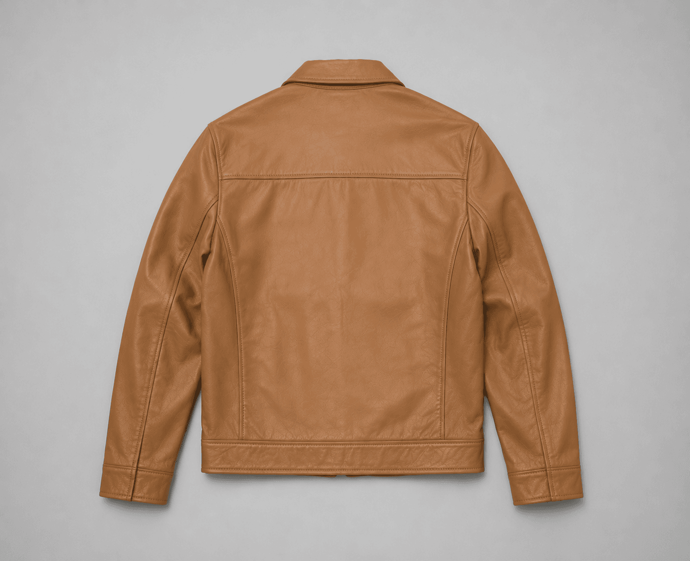 Tan Lamb Leather Jacket - Image 3